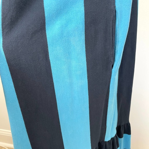 M.D.S. Stripes Striped Button Front Maxi Dress In Blue Size Medium - Picture 11 of 16